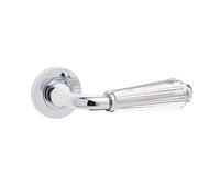 Natural Fluted Glass Door Handles