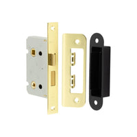 Jedo Kontrax Bathroom locks with Square Forend & Radiused Strike Plate