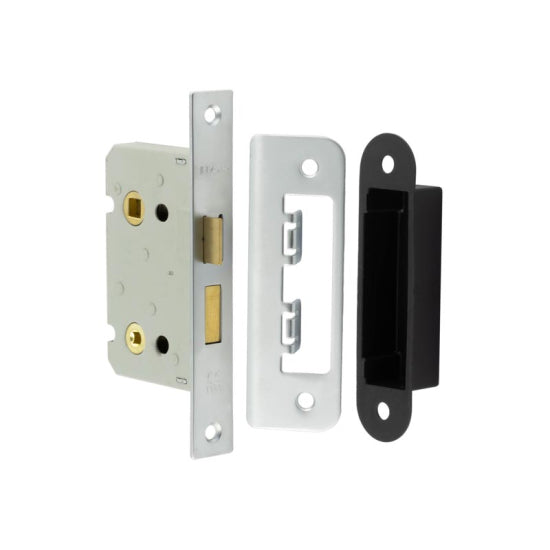 Jedo Kontrax Bathroom locks with Square Forend & Radiused Strike Plate