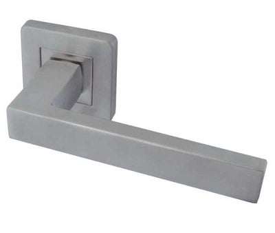 Sirius Door Handle on Rose Grade 304 Satin Stainless Steel