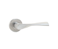 Vecta Door Handle on Rose Grade 304 Satin Stainless Steel