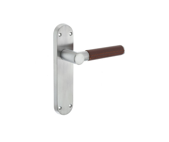 Ascot Suite Lever on Plate Brown Leather