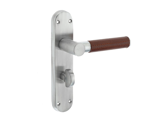 Ascot Suite Lever on Plate Brown Leather